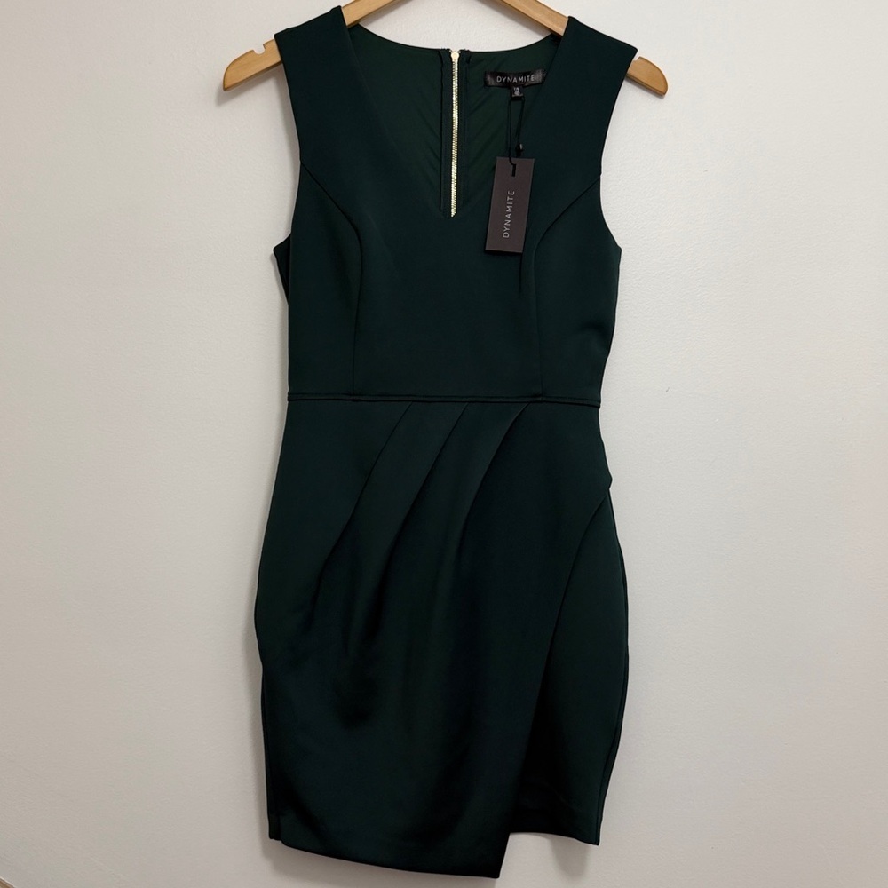 🆕Dynamite Ponderosa Pine Asymmetrical  Mini Dress